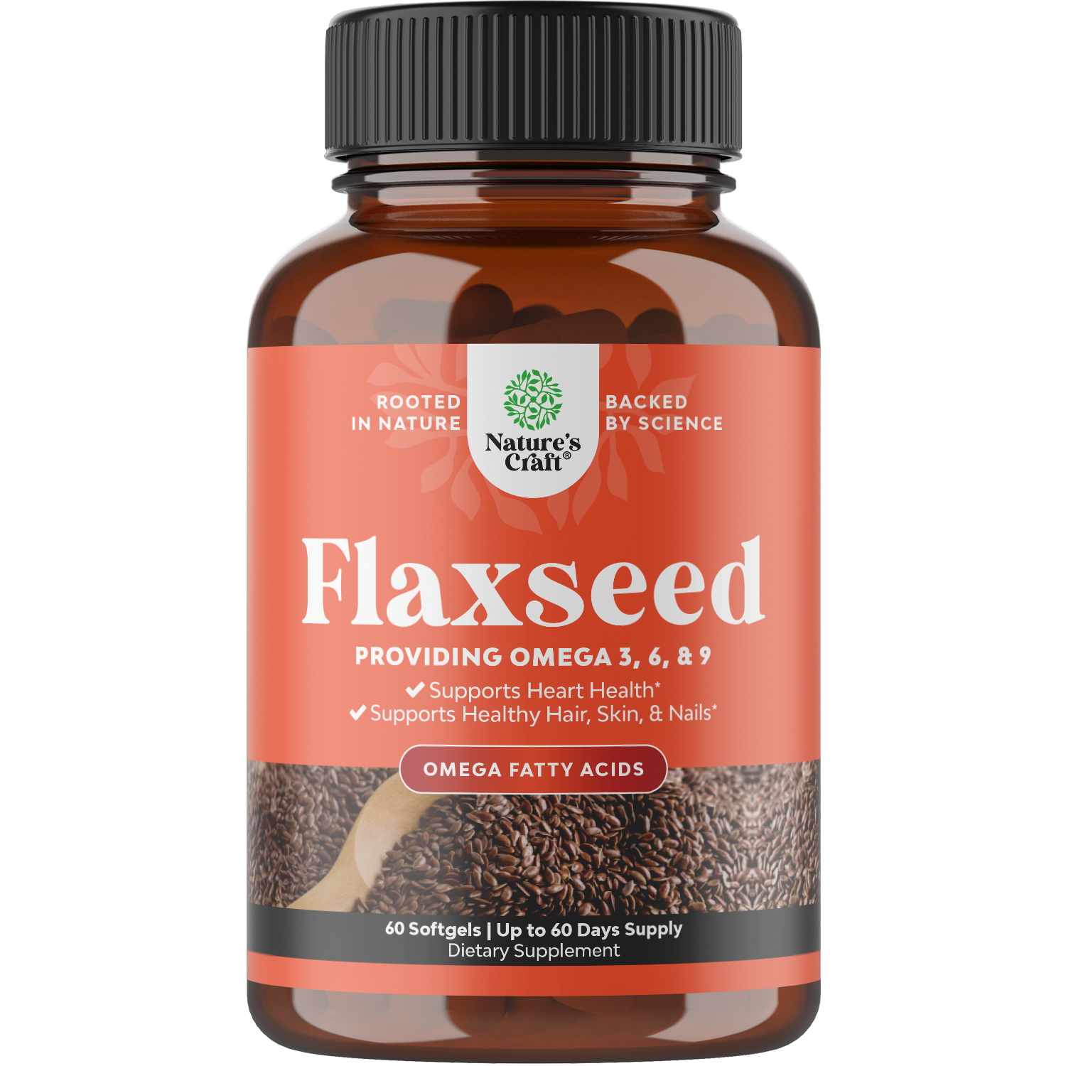 thumbnail video image 2 of Flaxseed Oil 1000mg Softgels - High Potency Flax Seed Oil Softgels for Heart Health Digestion and Brain Support - Cold Pressed Flaxseed Providing Plant Based Omega 3 6 9-60 Count, 2 of 9