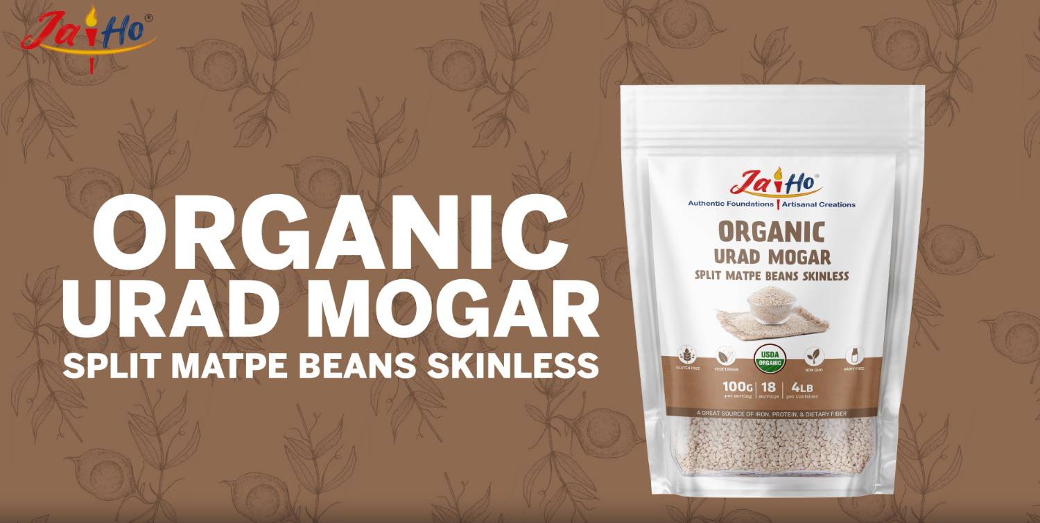 thumbnail video image 2 of Jai Ho Organic Urad Dal (Split Matpe Beans) 4 Lb - USDA Organic | Non-GMO | Chemical-Free | Kosher | (Urad Mogar Dal (W/O Skin)), 2 of 10