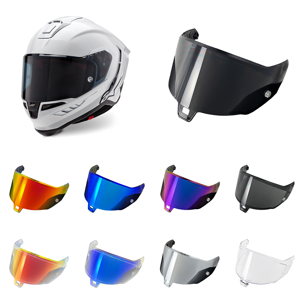 thumbnail video image 2 of SR10 Helmet Visor for Alpinestars Supertech Face Shield Tinted Lens Motorcycle Accessories, 2 of 6