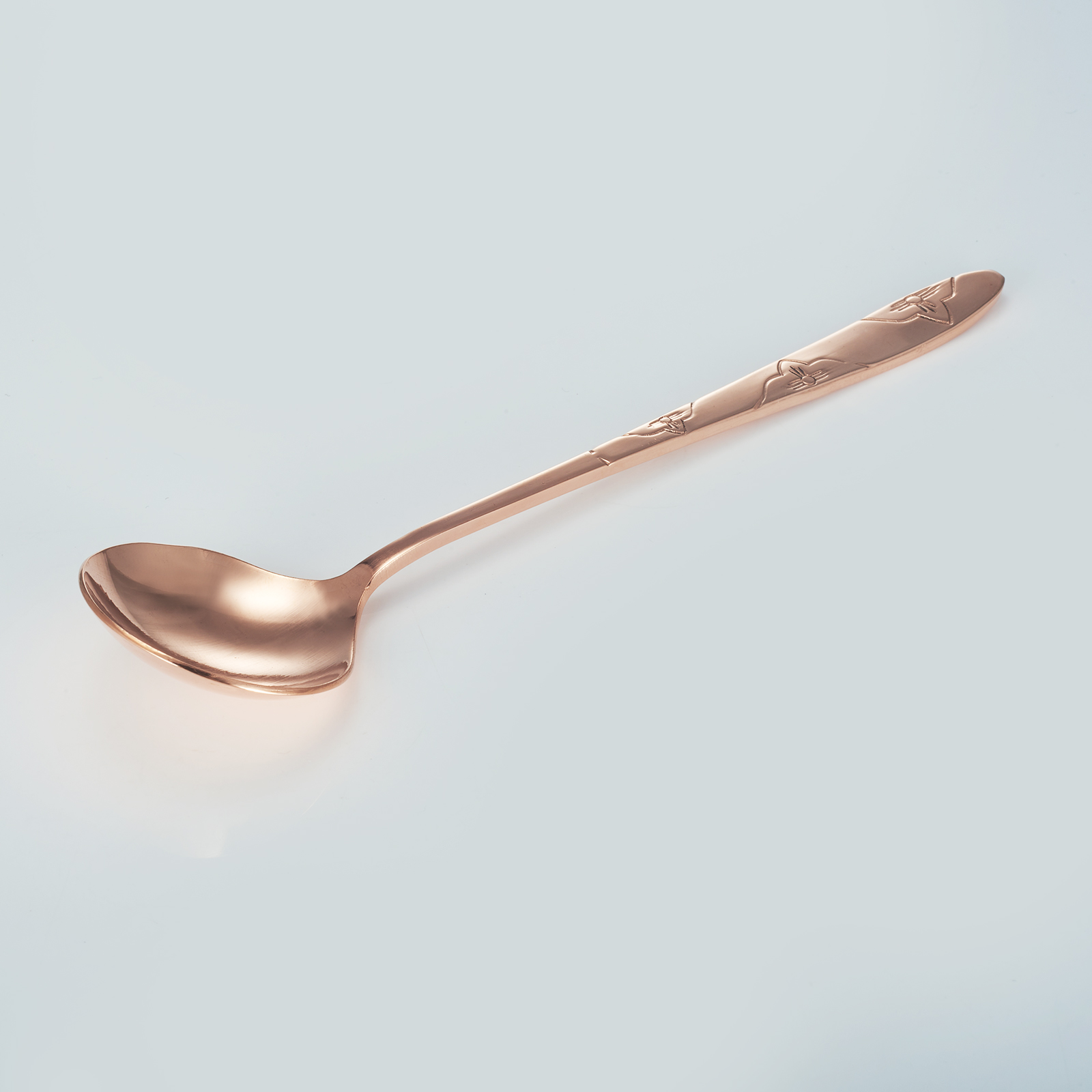 thumbnail video image 2 of Floral Thick Pure Copper Spoon,Solid Copper Spoon, Copper Tableware , Dessert Spoon ,Tea Spoon (Length 6.69 inches), 2 of 4