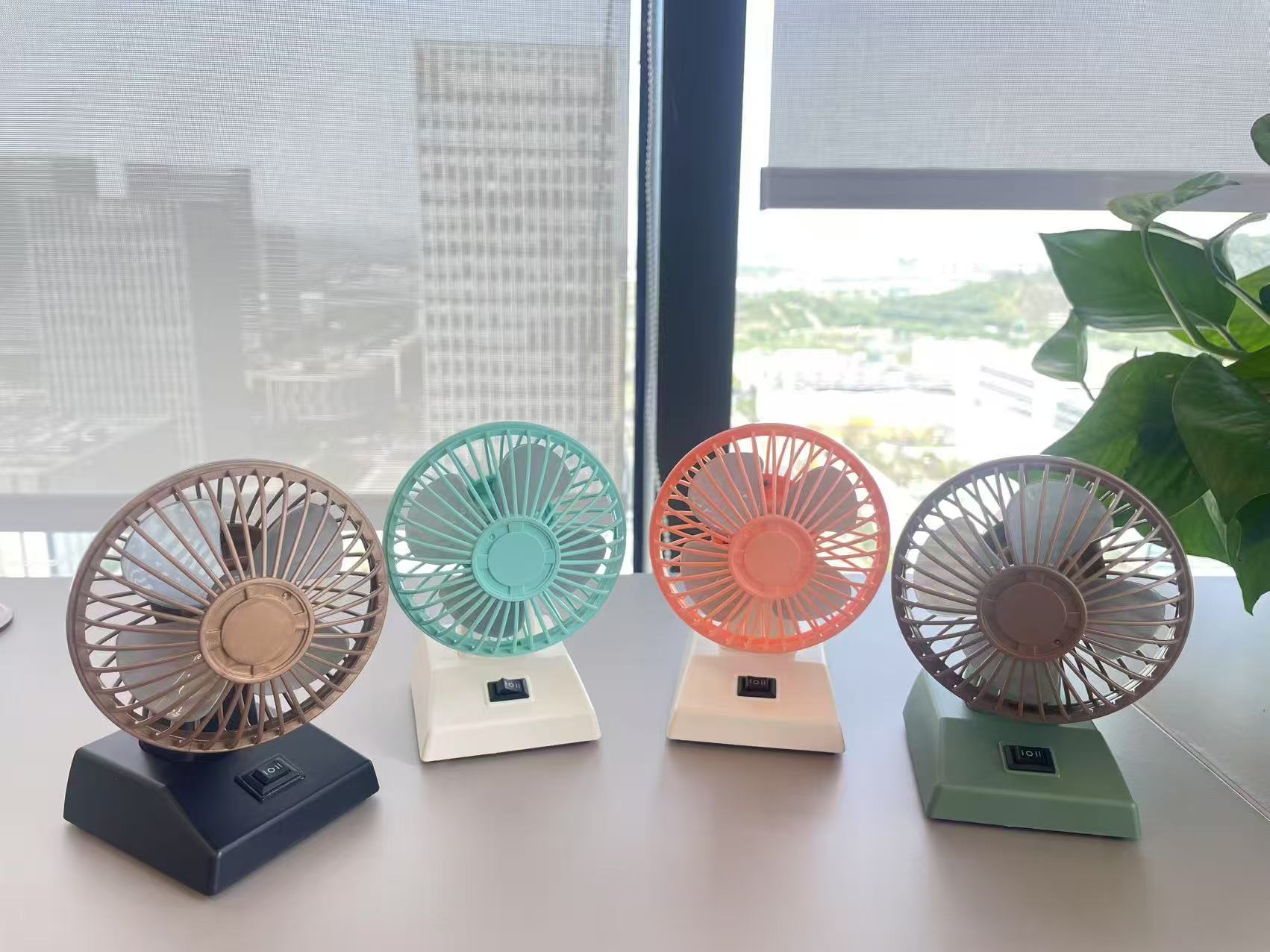 thumbnail video image 2 of Vintage Mini Desk Fan – Retro Styling with Powerful Airflow, Perfect Gift for Nostalgia Lovers & Kids , White and Pink, 2 of 10