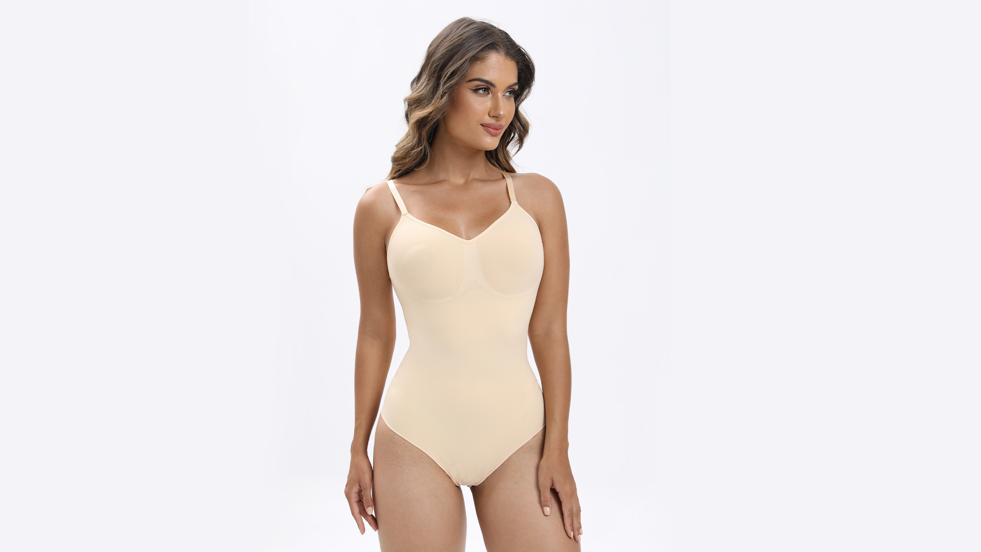 thumbnail video image 2 of SHAPERX Thong Shapewear for Women Tummy Control Body Shaper Seamless Sculpting Bodysuit, 2 of 8