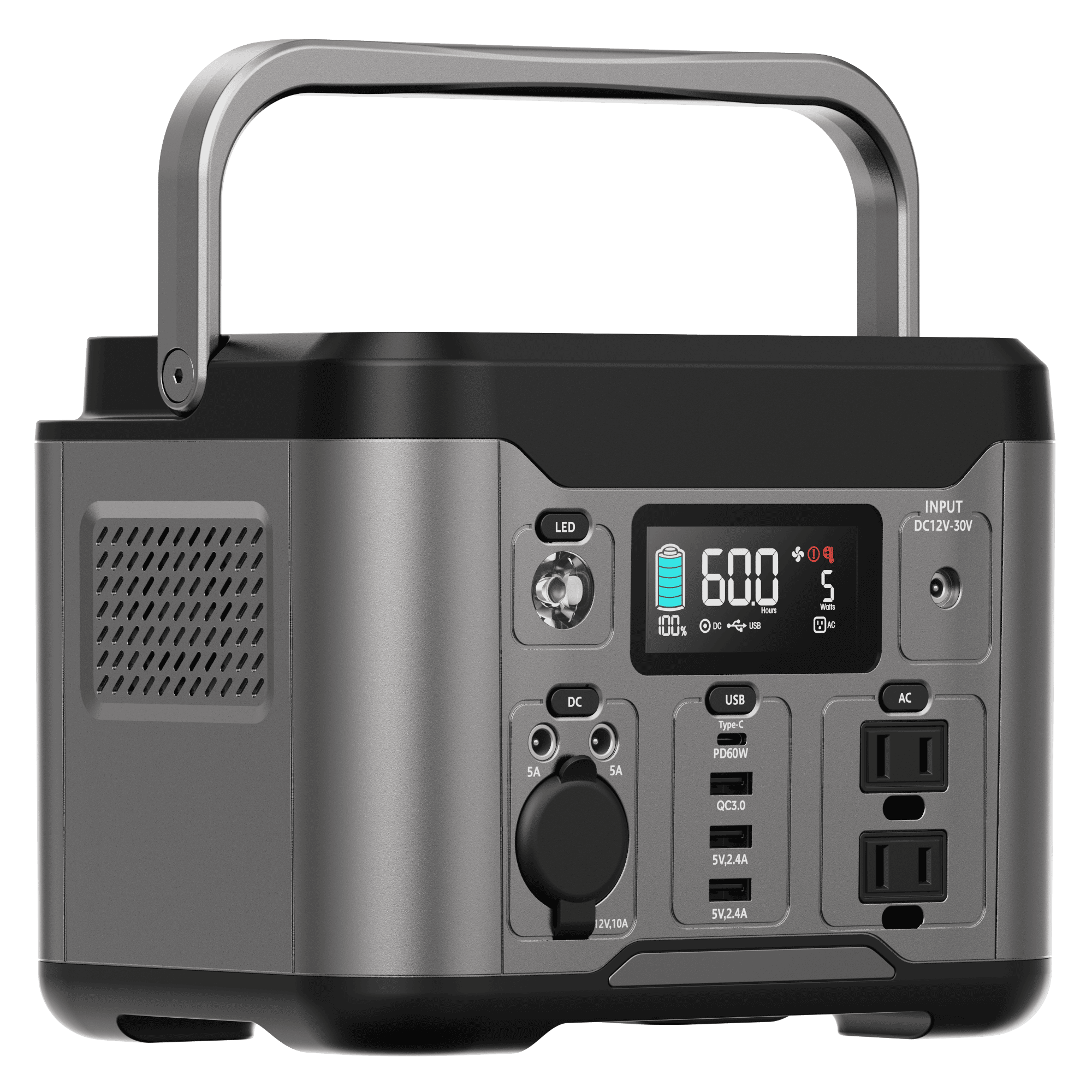 Qunler 300W 296Wh Portable Power Station with 60W PD USB-C, Pure Sine Wave  120V AC Outlet for Camping and Emergencies, Gray - Walmart.com