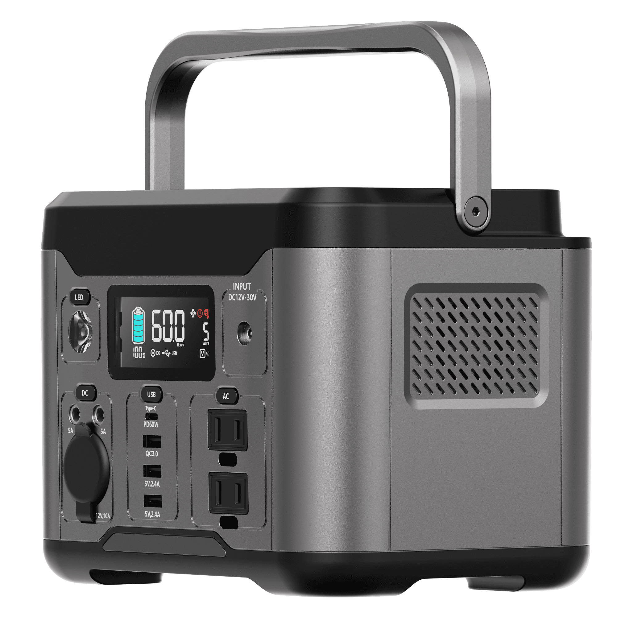 暑さ対策・冷却グッズ AC360 Li-ion Battery & AC370 Fan Unit Qunler 300W 296Wh Portable Power Station, 60W PD Usb-C Backup