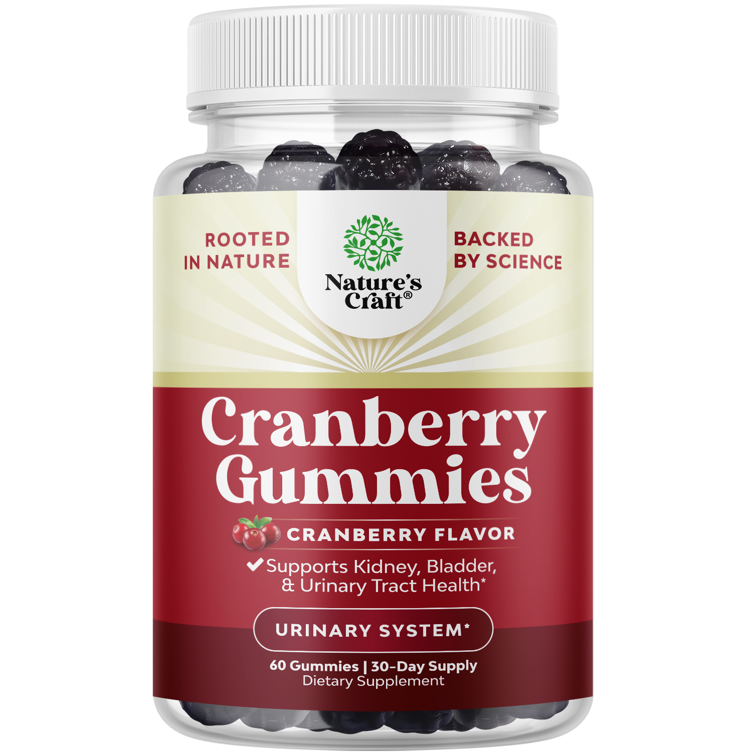 thumbnail video image 2 of Natural Cranberry Gummies for Women and Men - Extra Strength Delicious Antioxidant Gummy Vitamins 500mg per serving for Urinary Tract Health, Kidney Support & Immunity - Vegan, Gluten & Gelatin Free, 2 of 9