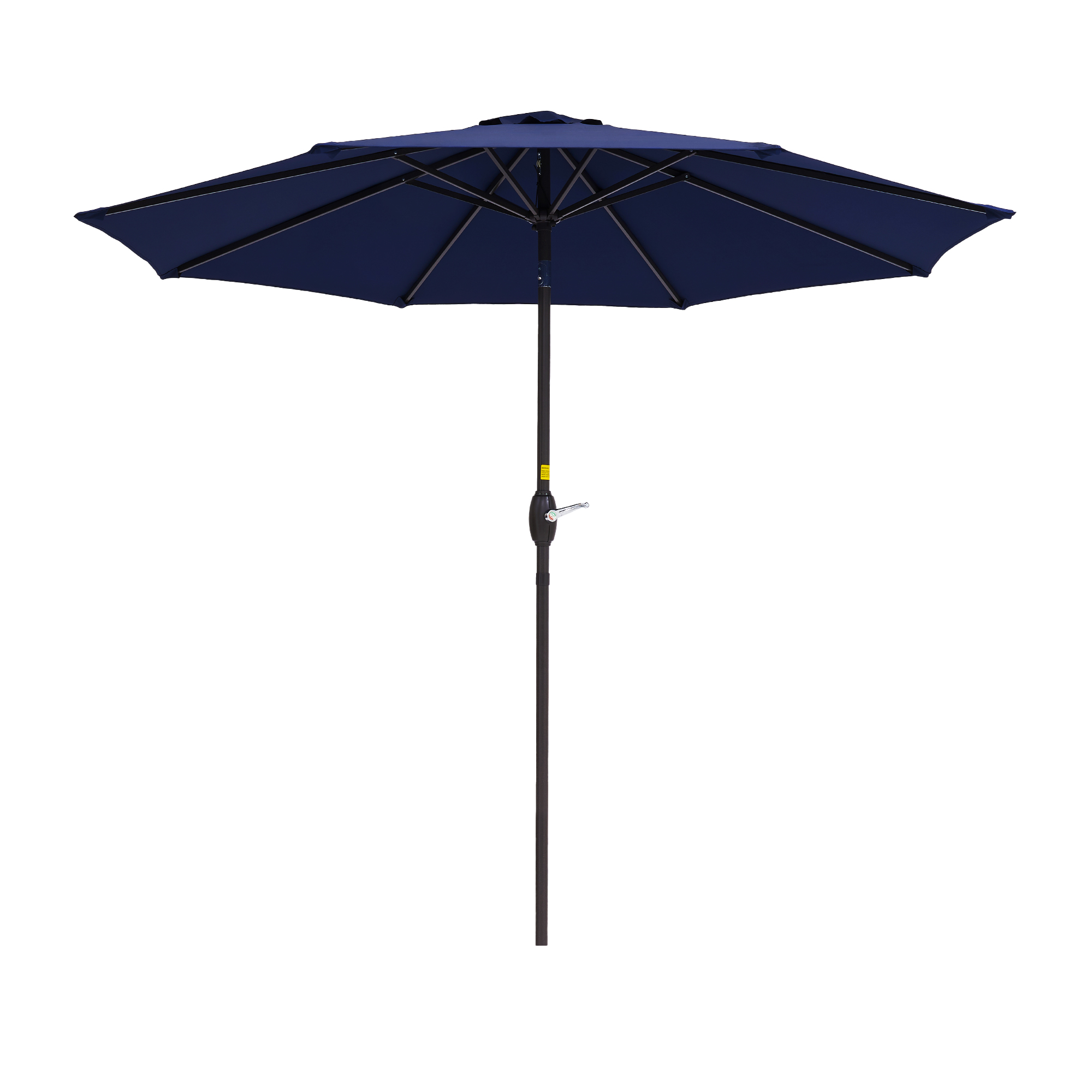 thumbnail video image 2 of ACEGOSES 9ft Outdoor Patio Umbrella with Tilt 8 Ribs and Crank for Garden and Yard ,Navy Blue, 2 of 8