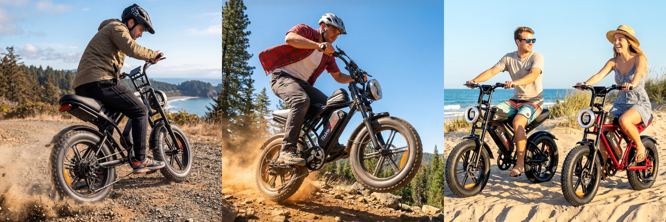 thumbnail video image 2 of TakeMov Electric Bike for Adults, 750W Motor, 60 Miles, 20"x4" Fat Tire Off-Road Ebike, 48V/15Ah, 7-Speed, E Mountain Bike, NFC Unlock, UL2849, 2 of 11
