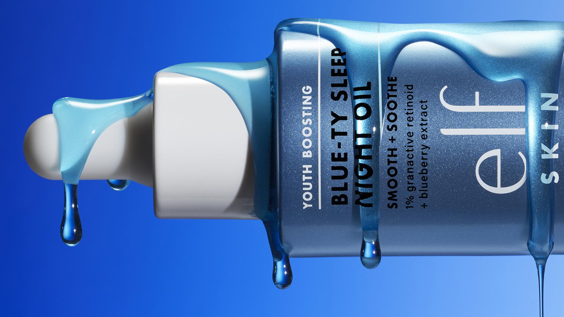 thumbnail video image 3 of e.l.f. SKIN Youth Boosting Blue-ty Sleep Night Oil, 1% Granactive Retinoid Gentle Overnight Face Oil, Treats Fine Lines & Uneven Texture, 1 fl oz, 3 of 18