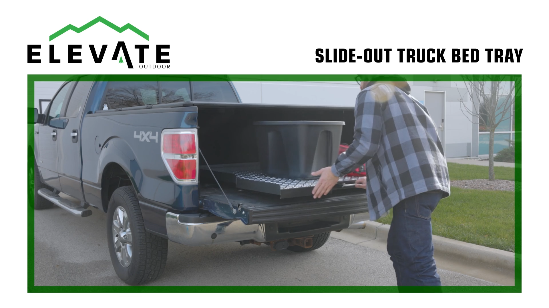 thumbnail video image 2 of Elevate Outdoor Slide-Out Truck Bed Tray - 980 lb. Capacity, 2 of 7