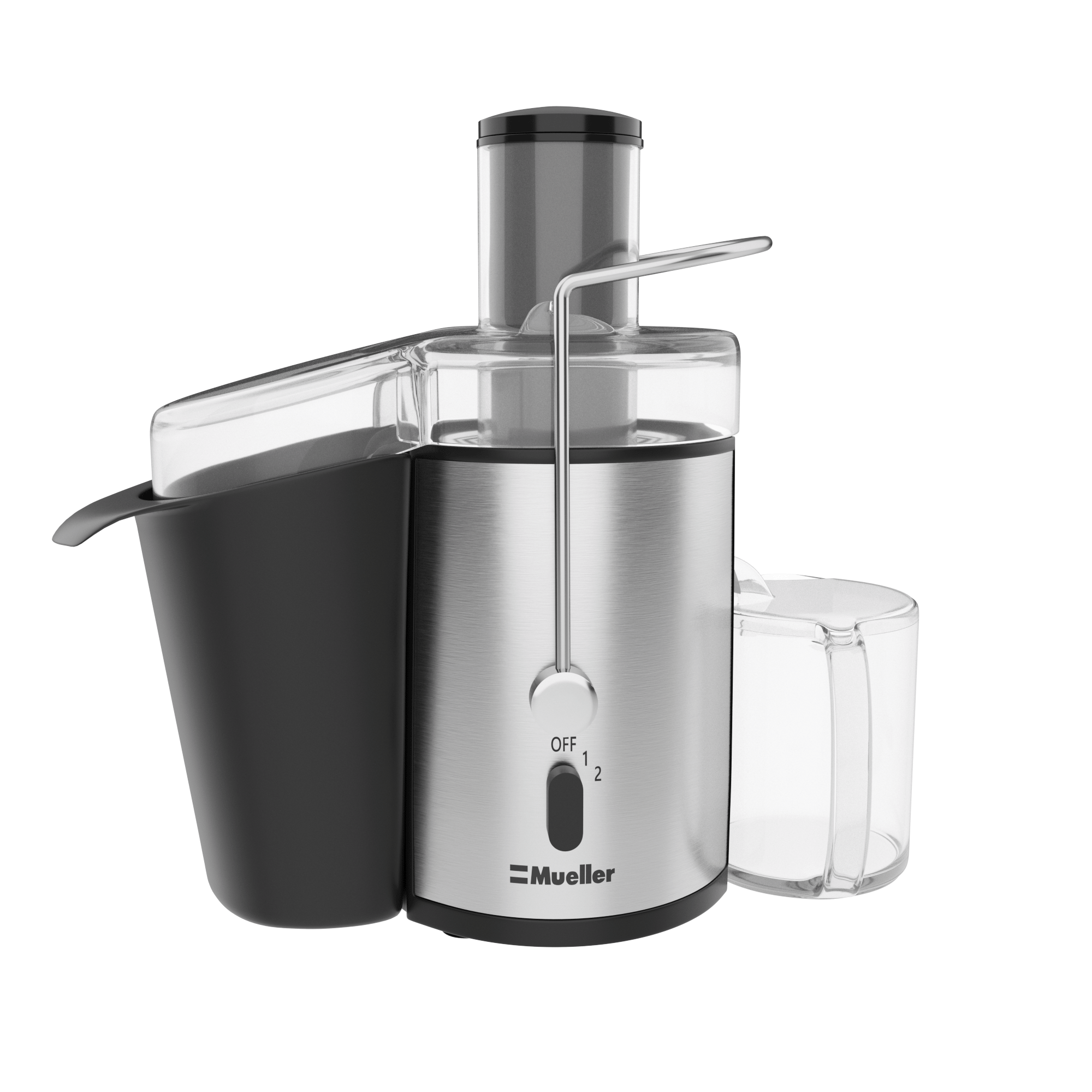 Mueller Austria Juicer Ultra 1100W Power, Easy Clean Extractor Press  Centrifugal Juicing Machine, Wide 3” Feed Chute for Whole Fruit Vegetable,  Anti-drip, High Quality, BPA-Free, Large, Silver