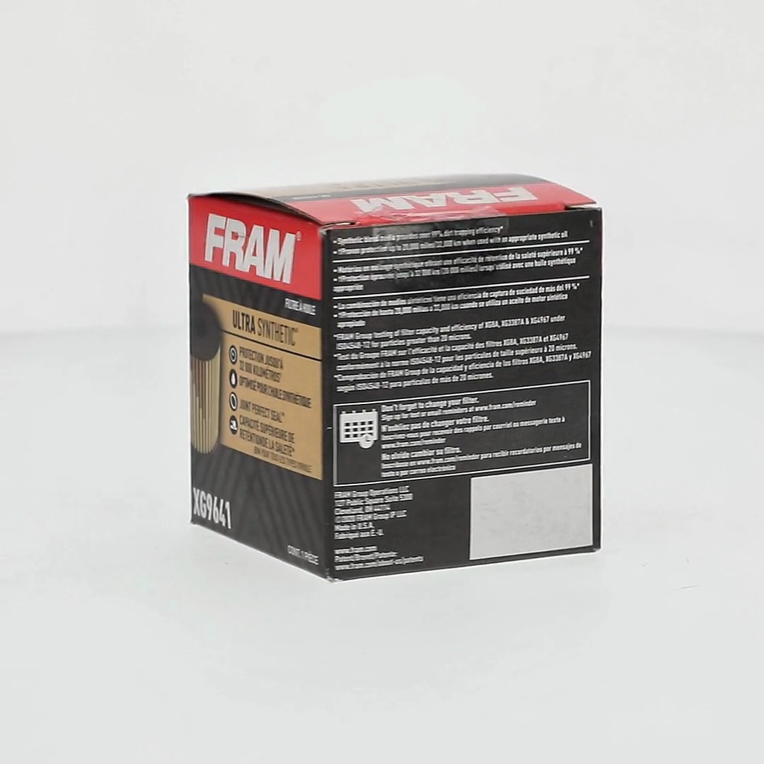 FRAM Ultra Synthetic Oil Filter XG9641, 20,000 Mile Capacity for