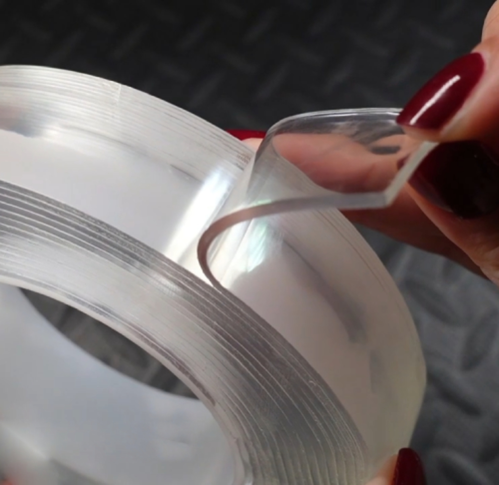 thumbnail video image 2 of Insanity Nano Tape 2-Pk Thick Extra Wide Heavy Duty Double Sided Reusable Adhesive Gel 20ft New, 2 of 12