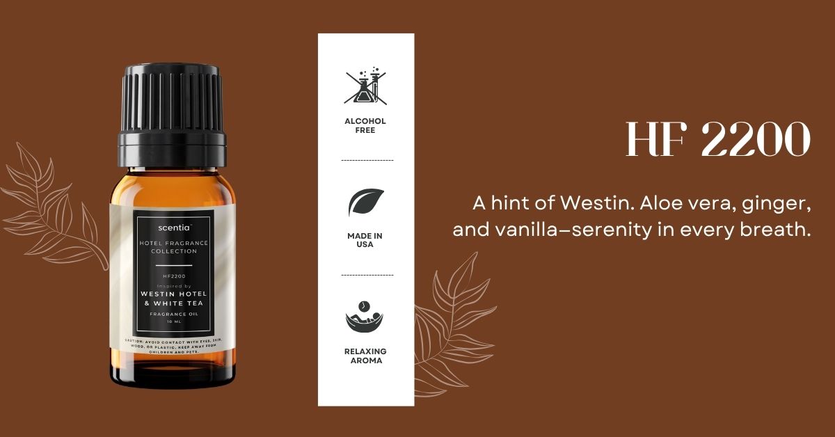 thumbnail video image 2 of Hotel Fragrance Collection Oil HF 2200 – Inspired by The Westin Scent Notes of White Tea – Oil for Ultrasonic & Waterless Diffusers, DIY, and Crafting – 10 mL (0.34 fl oz) Glass Dropper Bottle, 2 of 8