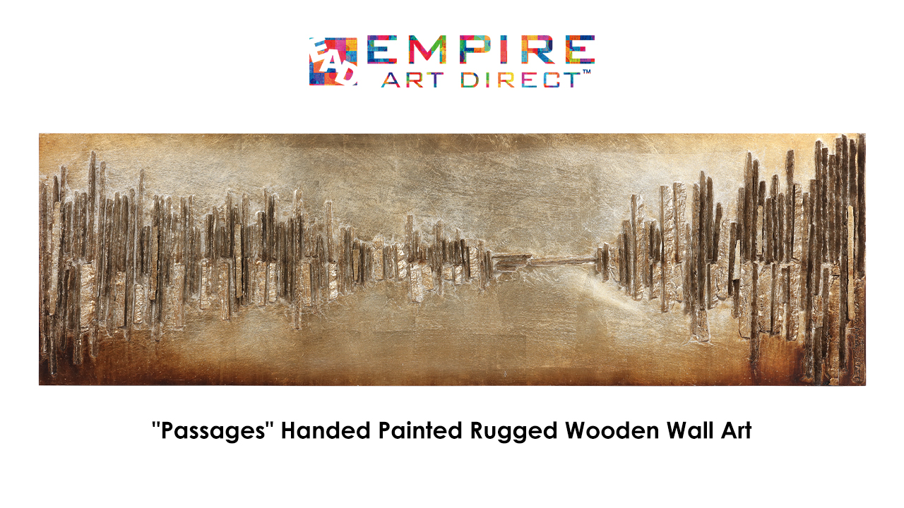 thumbnail video image 2 of Empire Art Direct "Passages" Handed Embellished Rugged Wooden Wall Art, 2 of 10