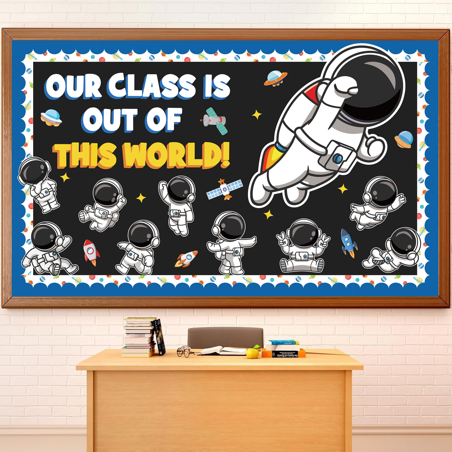 Outer Space Astronaut Bulletin Board Decorations Space Theme Classroom ...