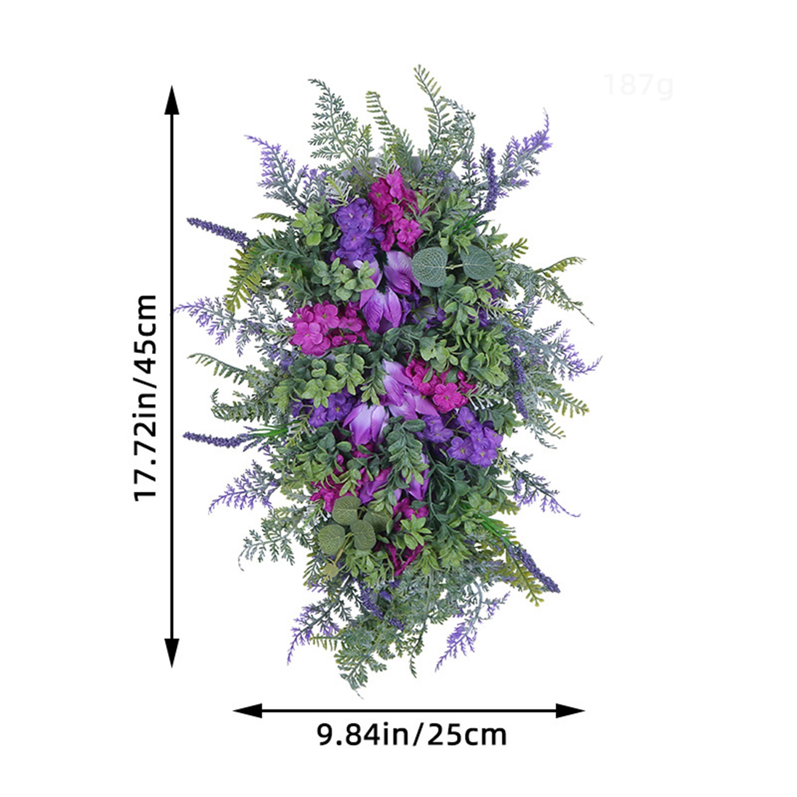 thumbnail video image 2 of Clearance Wreath under $10,Spring Summer Front Door Teardrop Wreath Artificial Floral Wreath For Home Decor, 2 of 8