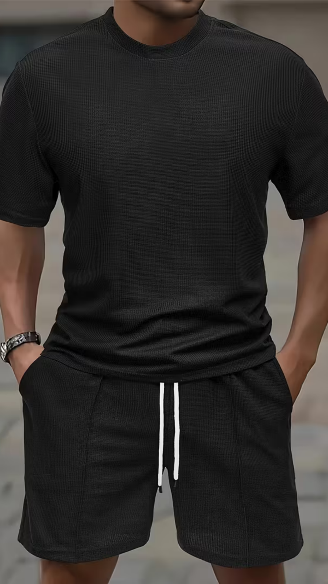 thumbnail video image 2 of GINGTTO Men’s Green Active Workout Set, Short Sleeve Tee & Athletic Shorts - Moisture Wicking Summer Outfit for Gym, Running & Outdoor Training, 2 of 9