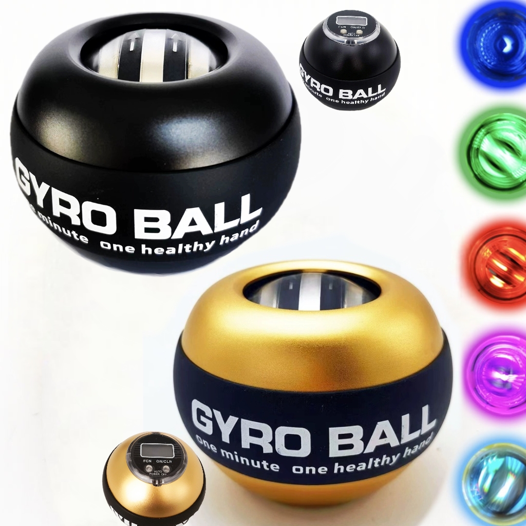 thumbnail video image 2 of Metal Torque Ball Hand Exerciser - Gyro Wrist Trainer with LED Counter & Color-Changing Light, Grip Strength Tool, 2 of 13