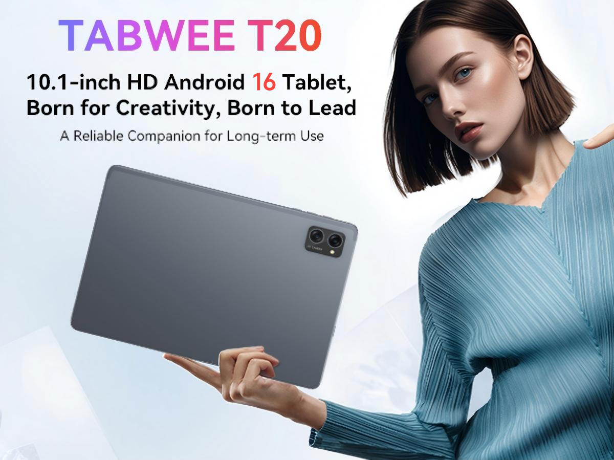TABWEE 10.1 Inch Android Tablet, Gemini AI, 24GB RAM, 256GB ROM