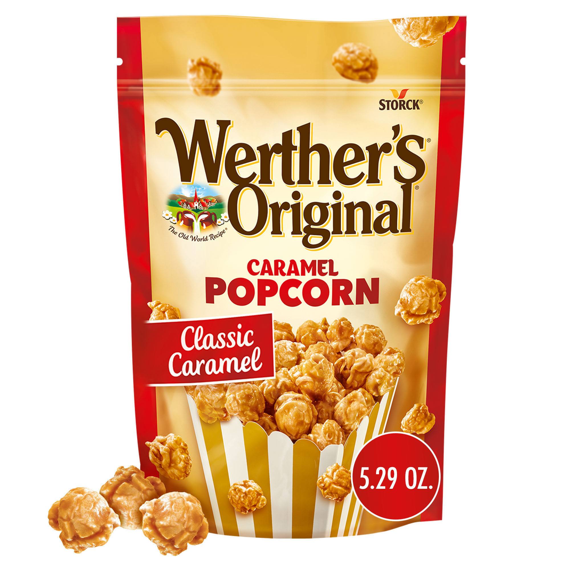 thumbnail video image 2 of Werther's Original Caramel Popcorn, Classic Caramel, 5.29 oz, 2 of 10