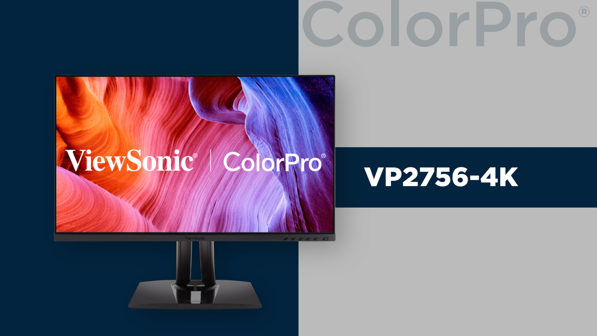 thumbnail video image 2 of ViewSonic IPS Monitor VP2756-4K 27" 4K UHD sRGB ColorPro™with 60W USB C, 2 of 10