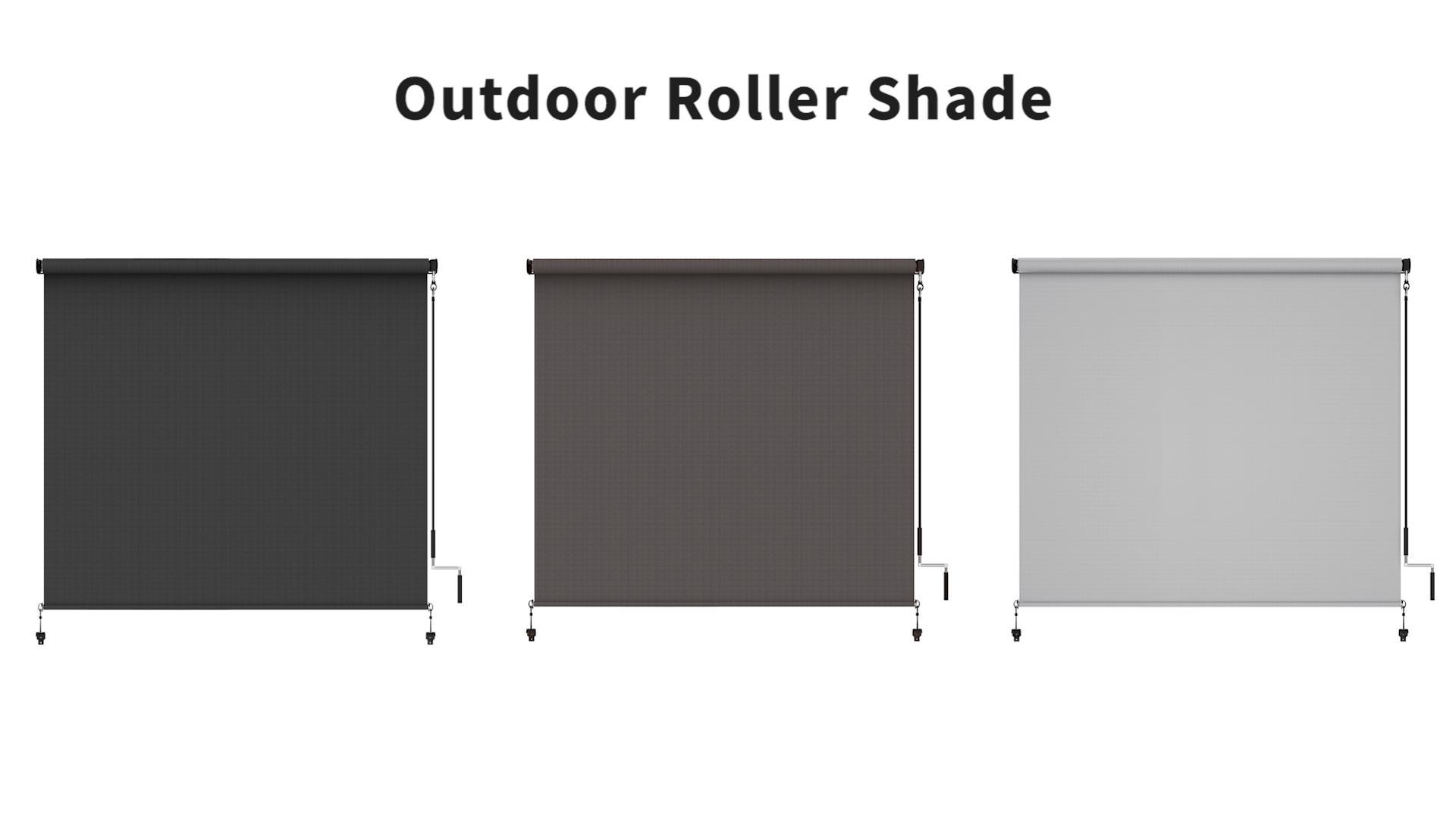 thumbnail video image 2 of CozyHome Outdoor Roller Shade 6' x 8', Cordless Patio Shade with Crank Handle, 95% UV Protection, Aluminum Privacy Sun Shade for Patio, Brown, 2 of 10