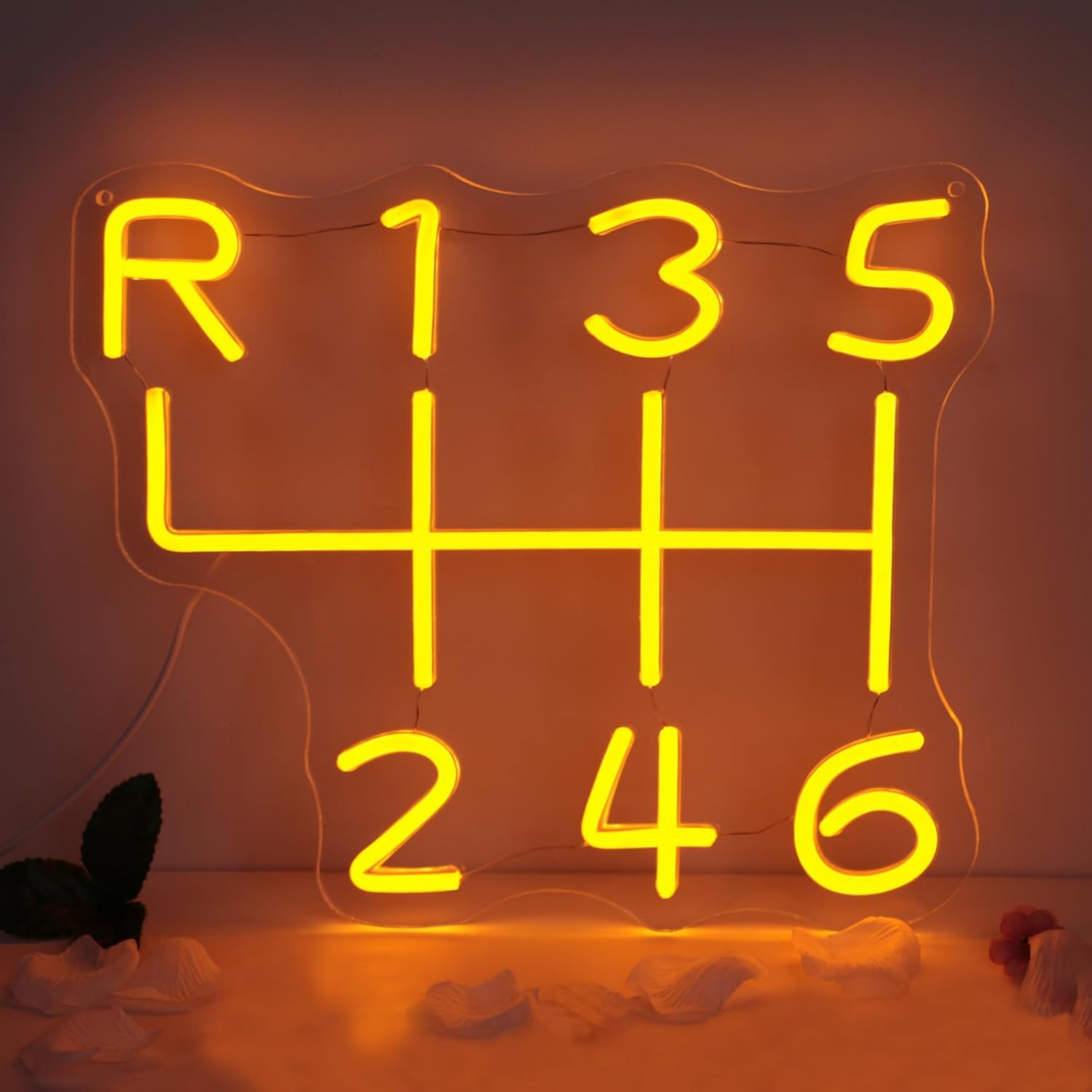 thumbnail video image 2 of UPONRAY Car Gearbox Neon Signs, 13.8"*11.8" Dimmable & USB-Powered LED Neon Light, Stylish Wall Decor for Man Cave, Garage, Workshop, 2 of 13