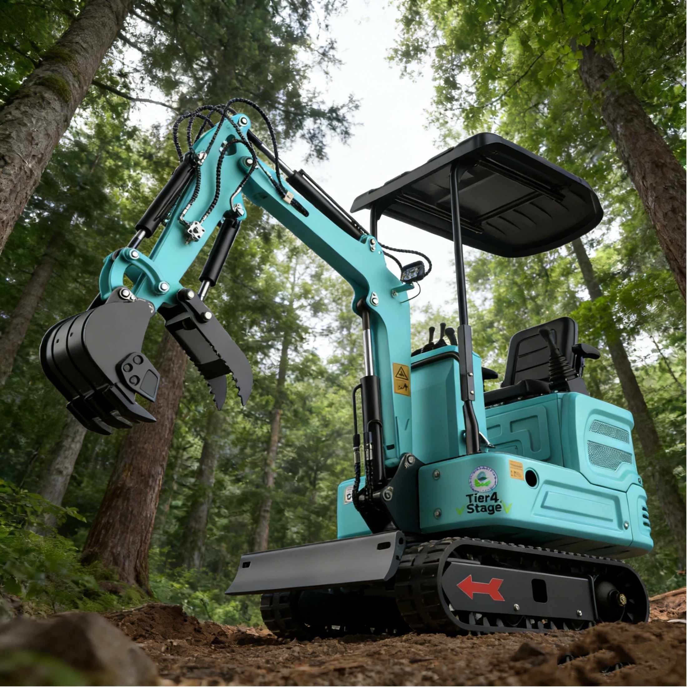 thumbnail video image 2 of MachPro 1.2 Ton Mini Excavator with 3pcs Attachments Kubota Diesel Engine 479cc Crawler Trencher Digger Machine, 2 of 14