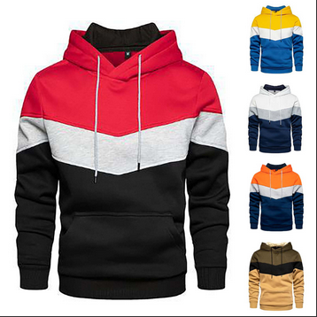 thumbnail video image 2 of SNOWSONG Hoodies for Men, Mens Coat Autumn and Winter Street Casual Sports Sweater Loose Side Seam Pocket Pocket Color Matching Youth Hooded Sweater Mens Hoodies Pullover Red 4XL, 2 of 3