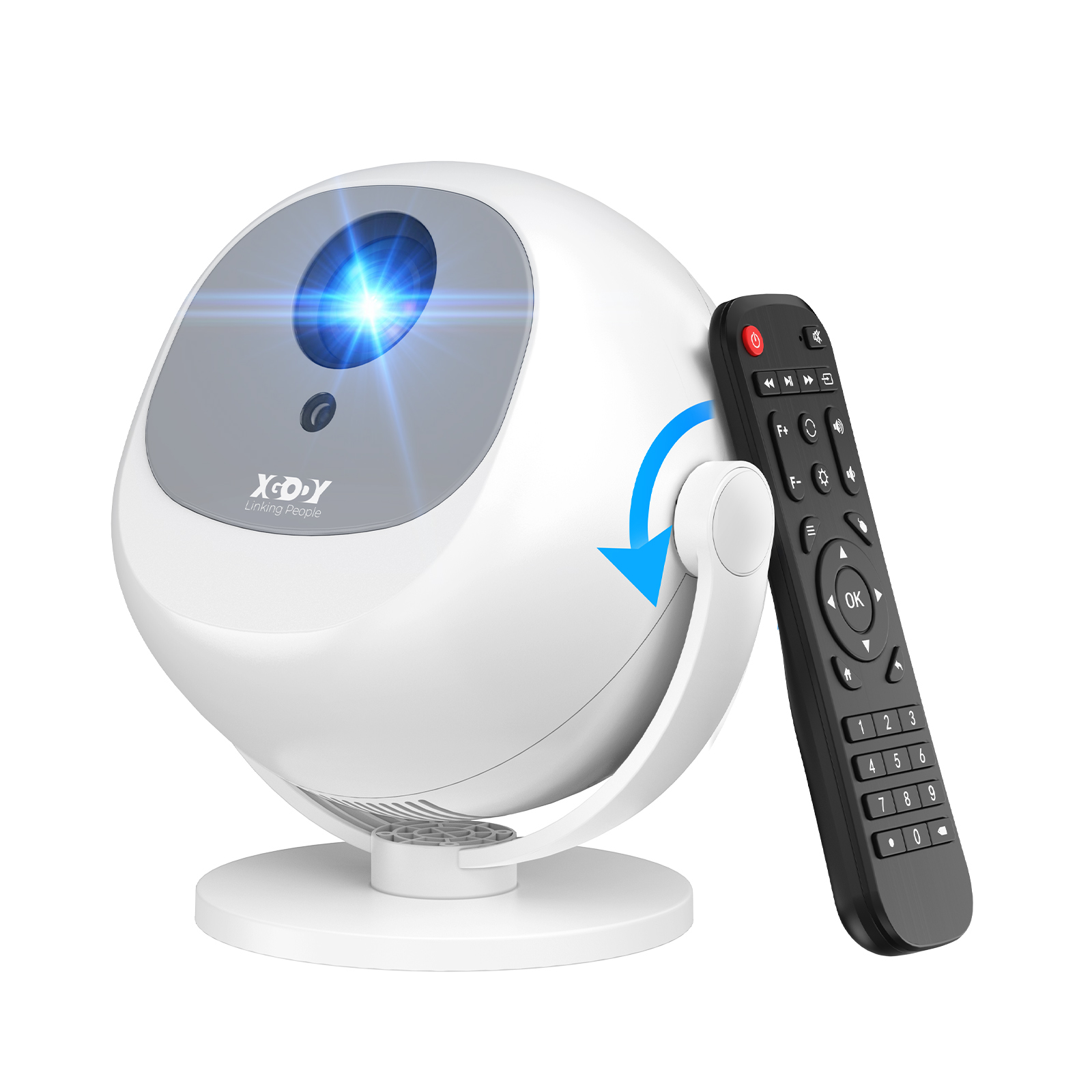 Xgody Sail 2 4K Auto Focus Projector, Native 1080P, Wifi