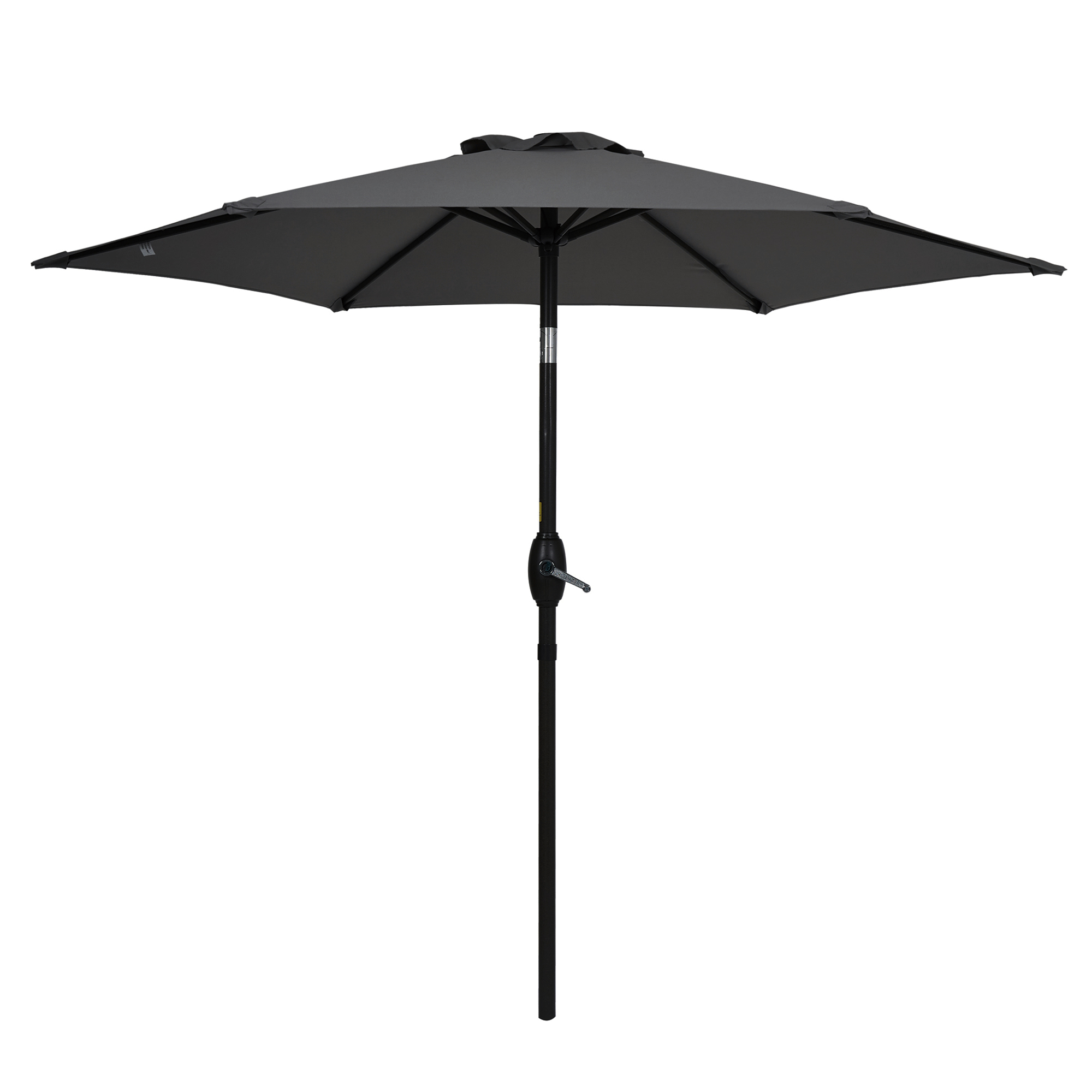 thumbnail video image 2 of ACEGOSES 7.5ft Patio Umbrella, Outside Table Umbrellas With Non-Fading Polyester canopy, Anthracite, 2 of 9