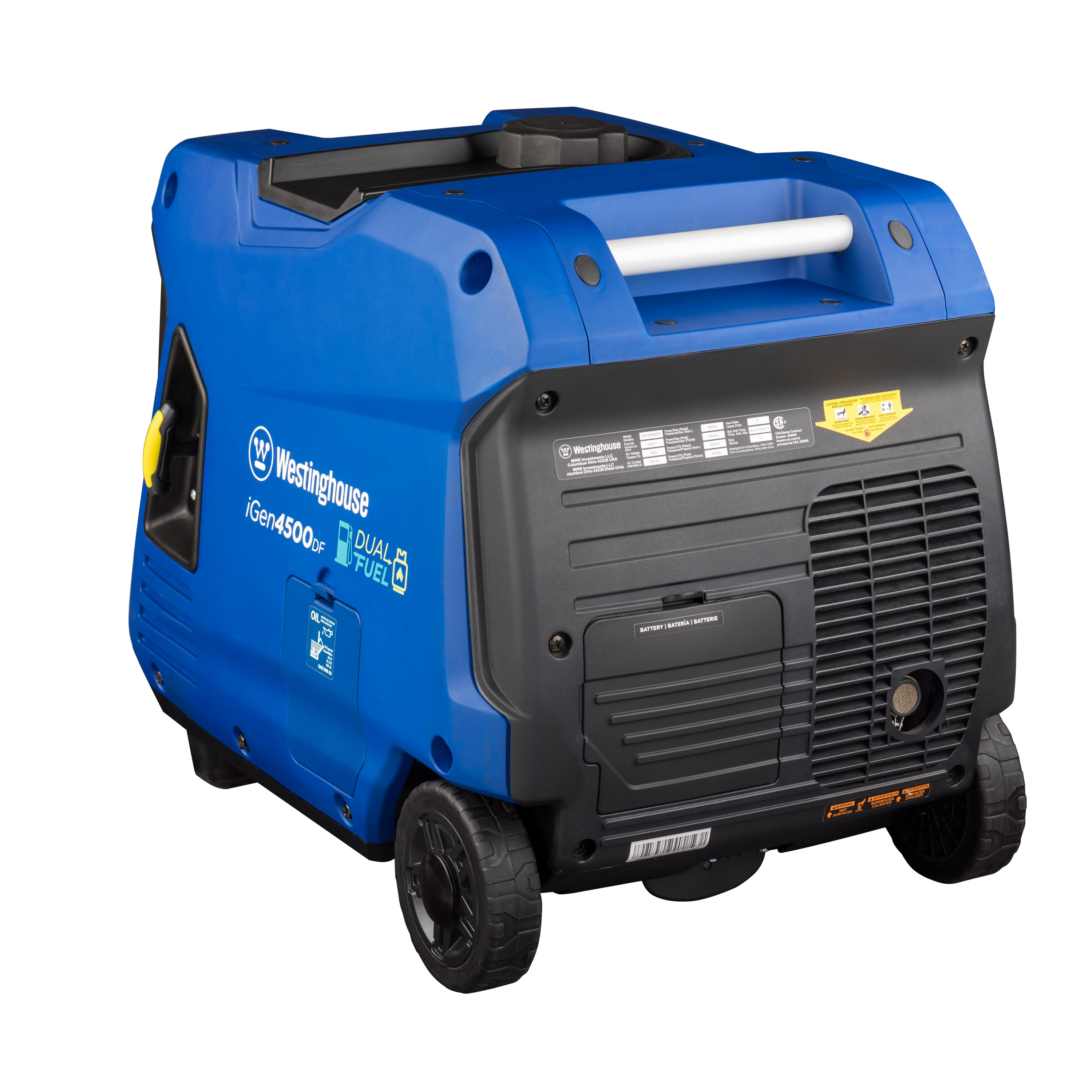 Westinghouse iGen4500DF 3700W Dual Fuel Electric Start Portable Inverter Generator