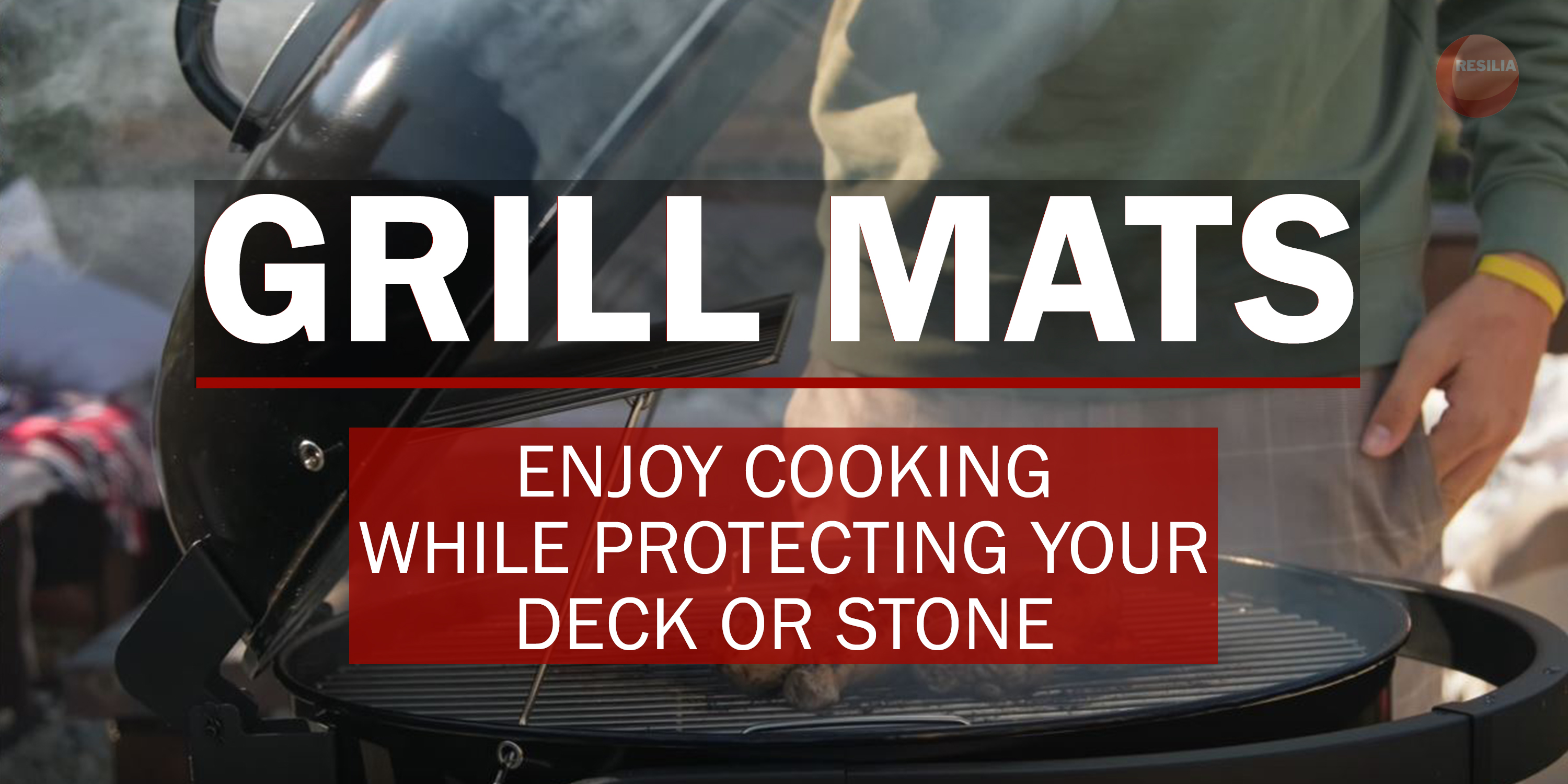 thumbnail video image 2 of Resilia Round Under Grill Mat – 36" Diameter, Black, 2 of 10