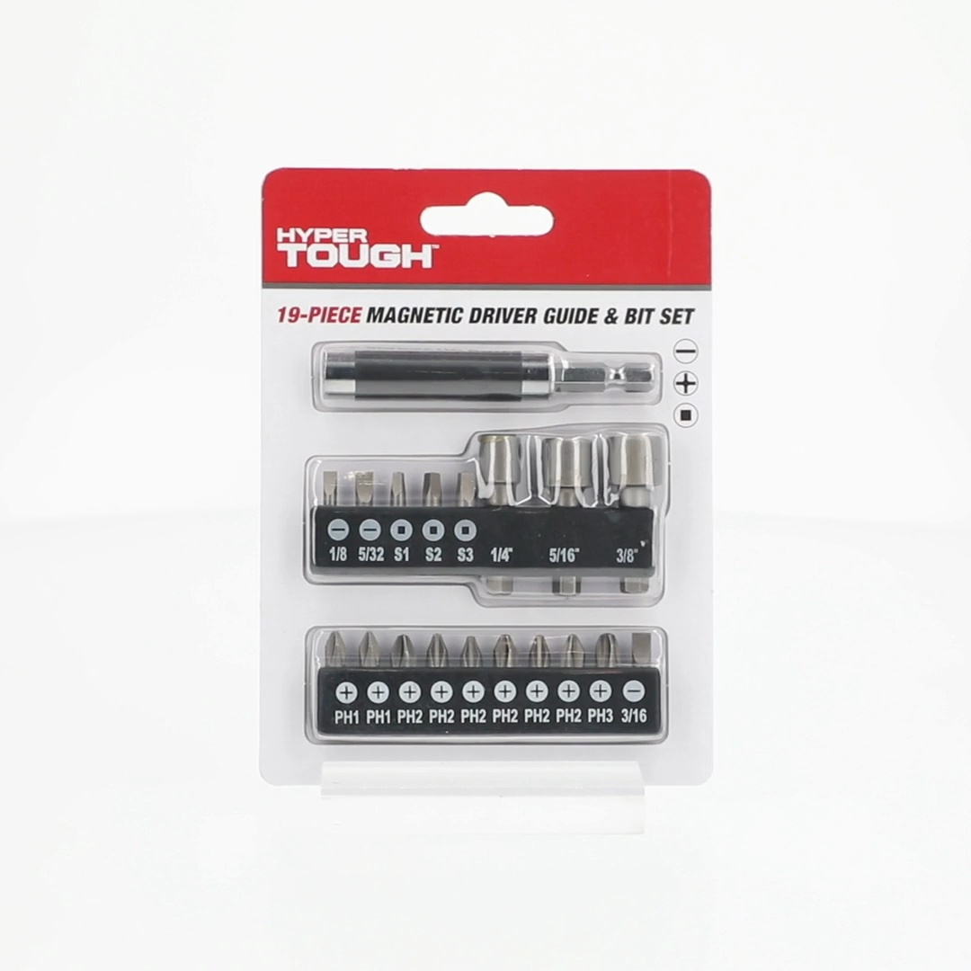 Hyper Tough 19-Piece Magnetic Screwdriver Bit Set with Steel Bits