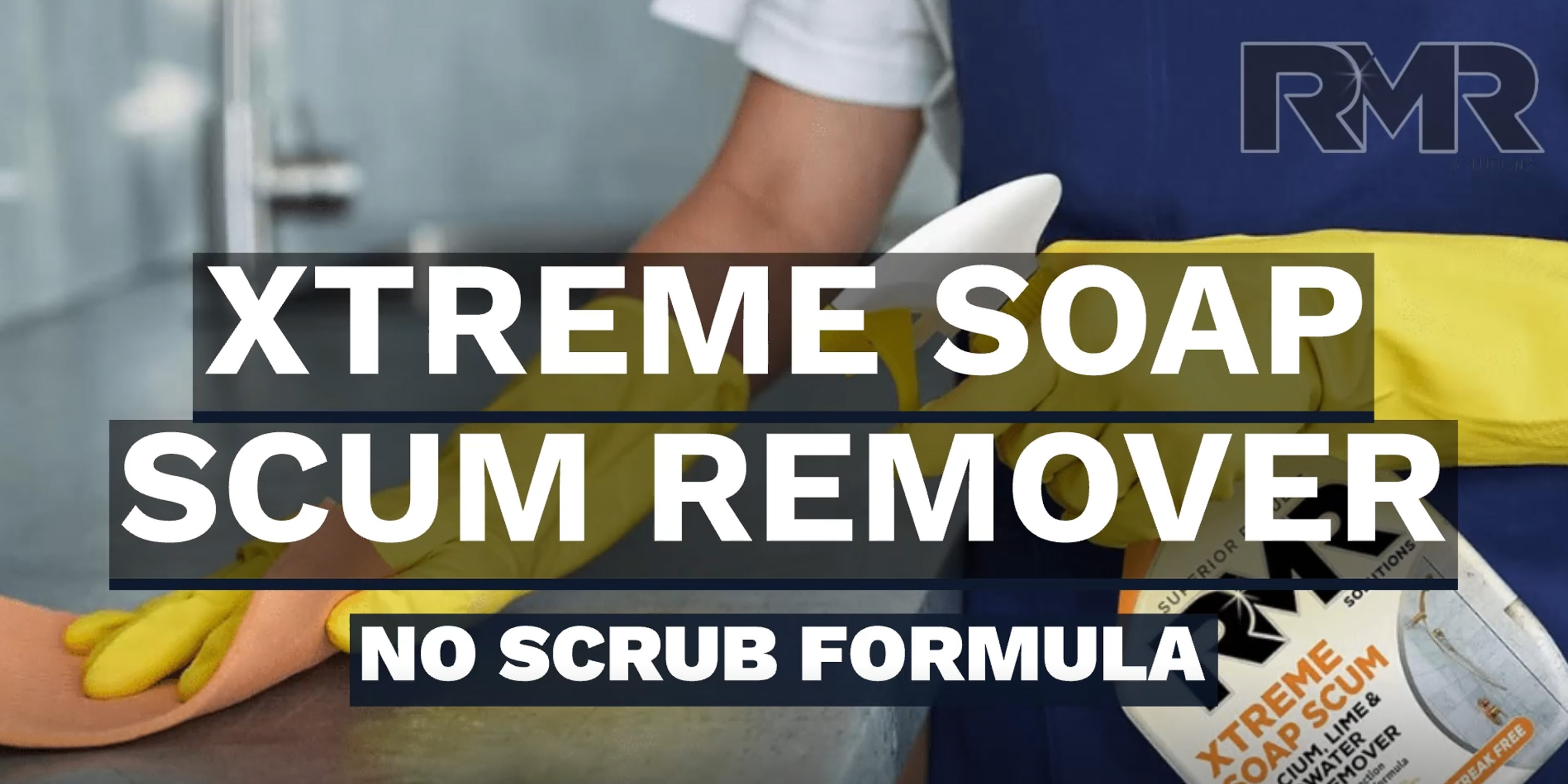 thumbnail video image 2 of RMR Solutions Soap Scum Remover Bathroom Cleaner, Removes Lime Scale and Hard Water Stains, 32 fl oz, 2 of 6