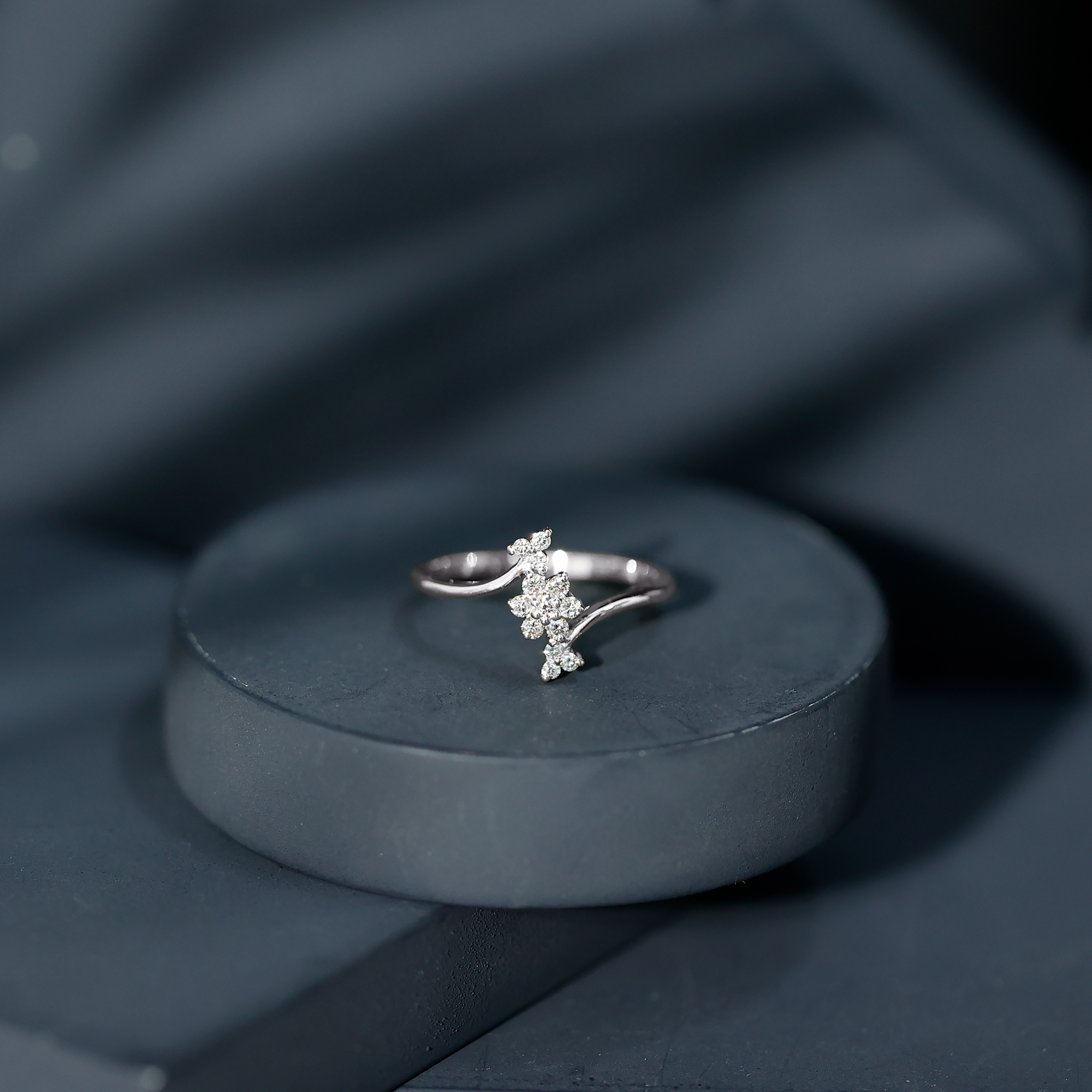 thumbnail video image 2 of Rosec Jewels Natural Diamond Flower Cluster Ring for Women - Diamond Promise Ring - HI-SI Quality - Ready to Gift for Valentines, 18K Yellow Gold, US 12.50, 2 of 8