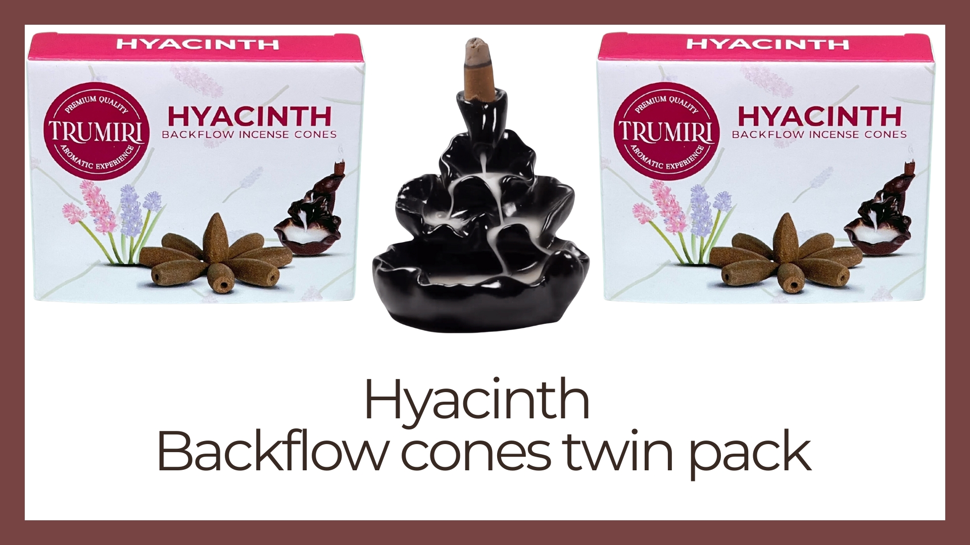thumbnail video image 2 of Hyacinth Backflow Incense Cones - Total 20 Incense Cones Waterfall - Dual Pack of 10 Incense Backflow Cones - Waterfall Incense Cones - Incense Waterfall Cones, 2 of 10