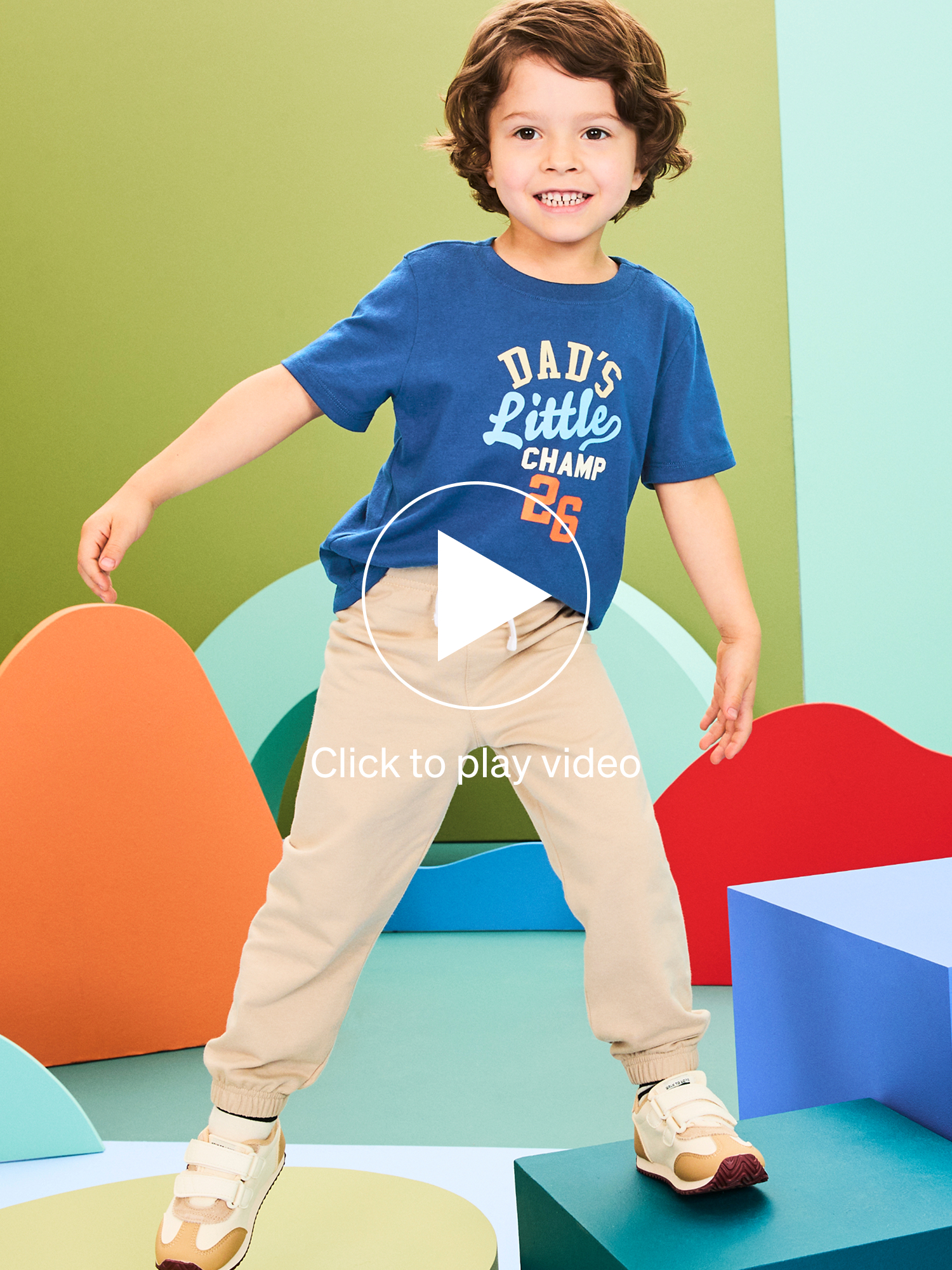 thumbnail video image 2 of Garanimals Baby & Toddler Boys French Terry Pull-On Joggers, Single & 3-Pack, Sizes 0-6T, 2 of 12