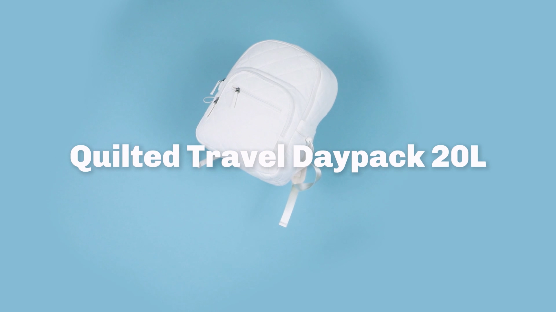 thumbnail video image 2 of Hynes Eagle Unisex Puffer Quilted Laptop Backpack, 20L Lightweight Daypack, Fits 16-Inch Laptop, Airline-Approided Personal Item Bag, Black, 2 of 8