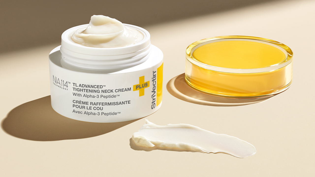 thumbnail video image 2 of StriVectin TL Advanced Tightening Neck Cream Plus, 1 fl oz, 2 of 12