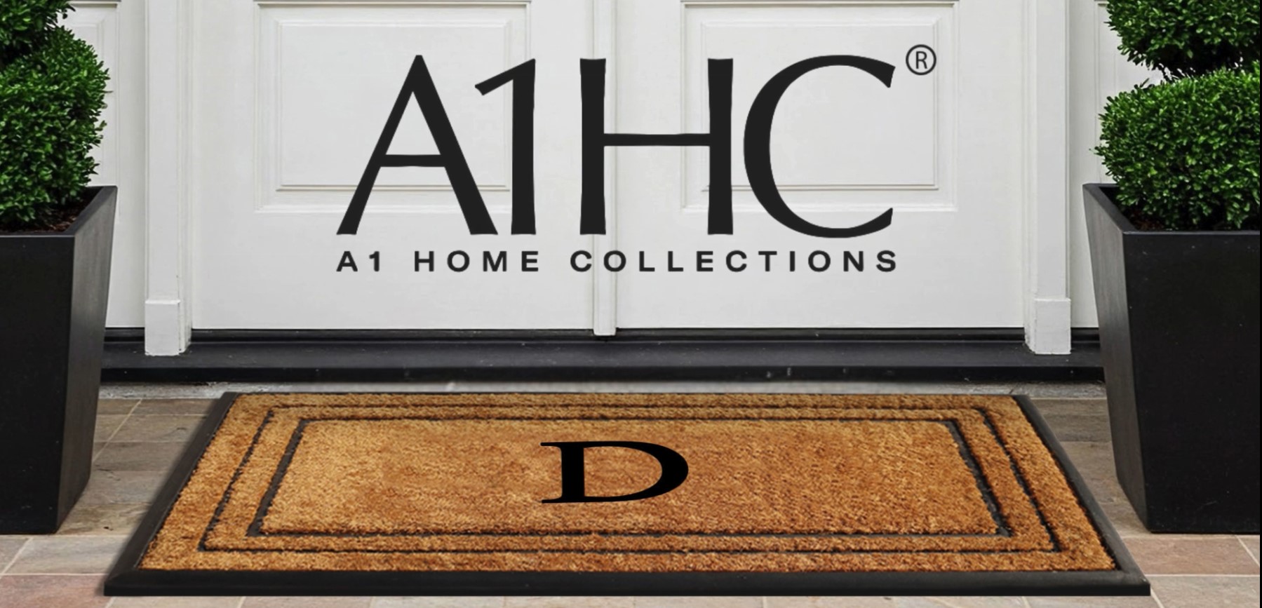 thumbnail video image 2 of A1 Home Collections Natural Coir & Rubber Door Mat, Long-Lasting Entrance Doormats for Front Door, Thick & Non-Slip Durable Outdoor Entry Mat 24" x 39", 2 of 7