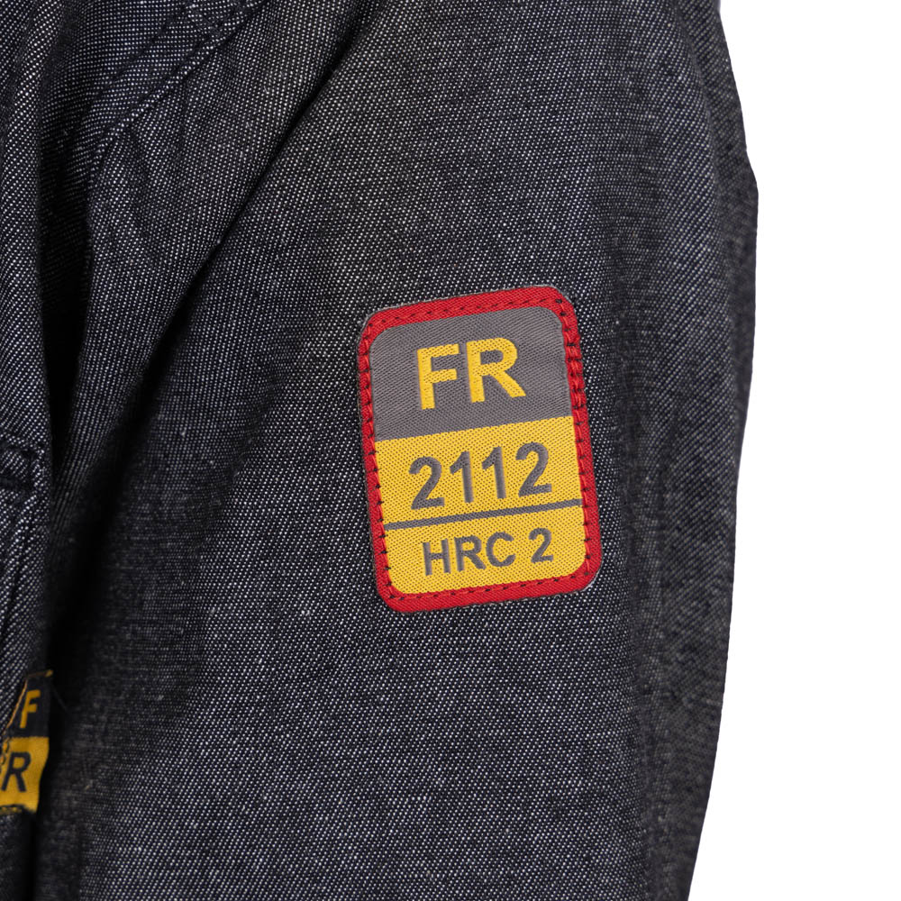 thumbnail video image 2 of Flame Resistant Welding FR Shirt - 100% C - Light Weight - 7 oz (Medium, Light Blue), 2 of 9