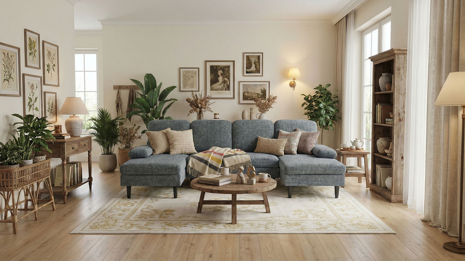 thumbnail video image 2 of edx 99" U-Shaped 6 Seat Sofa Couch for Living Room, Linen Fabric Sofa Bed with Removable Pillows for Home and Apartment (Fabric, Dark Grey), 2 of 8