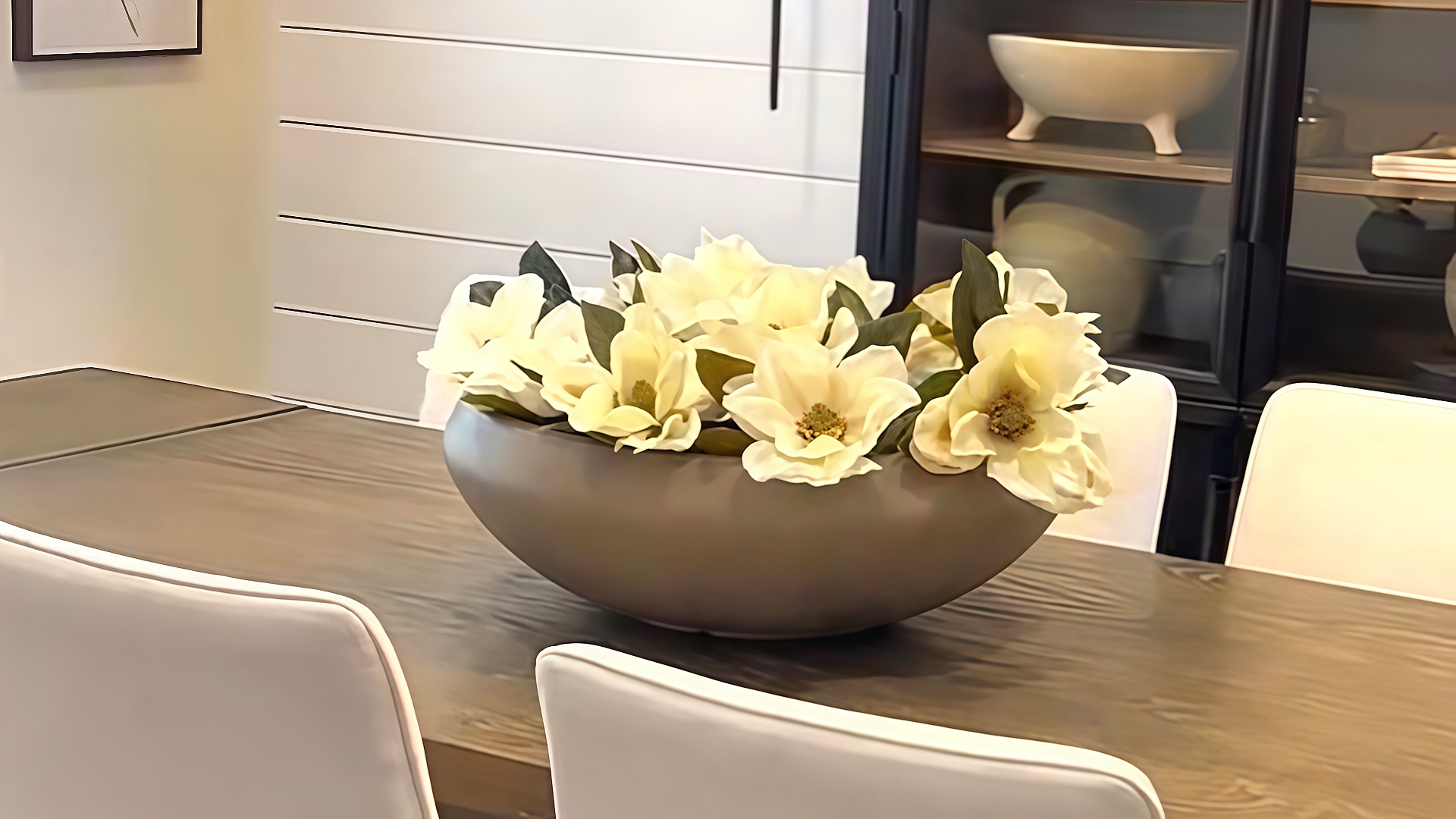 thumbnail video image 2 of Concrete Bowl Planter, 23.2 Inch Dia x 8 Inch Height, Succulent Pot with Drain Hole, 21-inch Opening Flowerpot for Herbs, Bonsai, and Shallow-root Plants, Large, Natural Color, 2 of 7