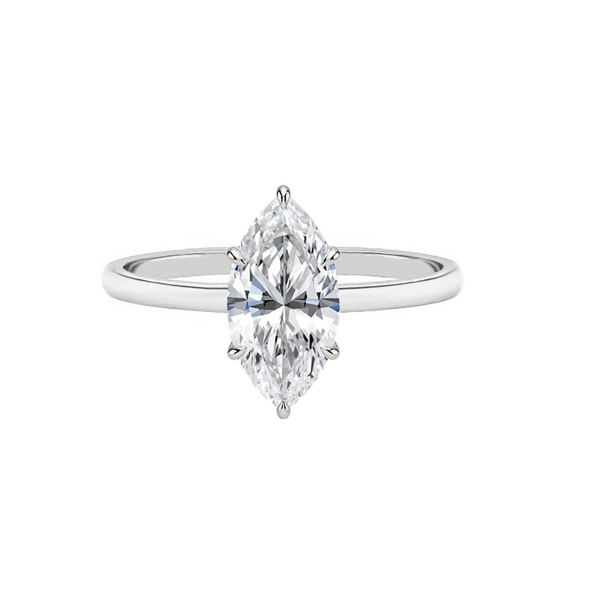 thumbnail video image 2 of Cora Jewellery 2CT Marquise Moissanite Ring, Solitaire Engagement Ring for Women, 10K Yellow Gold, 7 US, 2 of 6
