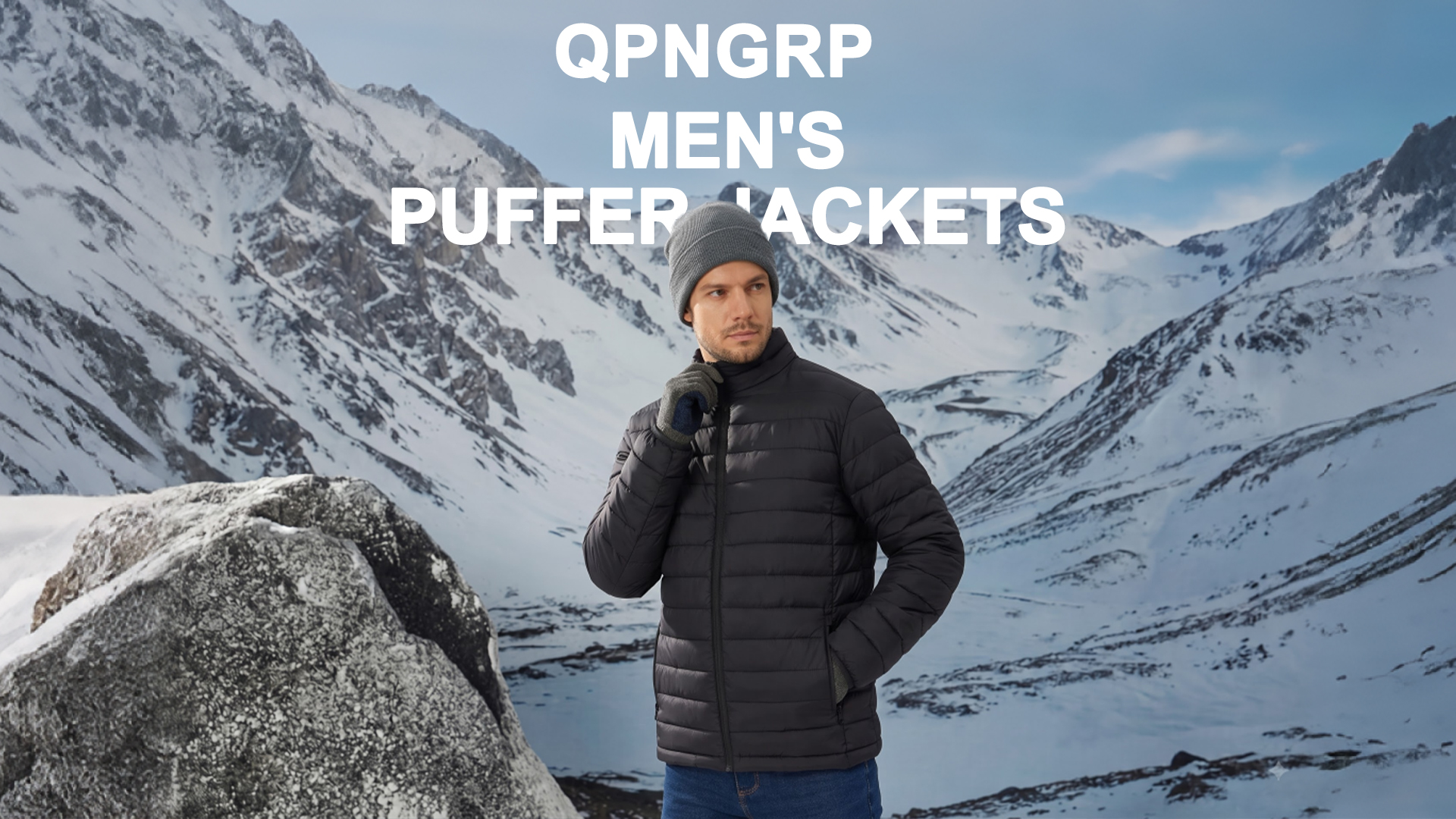thumbnail video image 2 of QPNGRP Mens Puffer Jacket Lightweight Water Resistant Windproof Insulated Winter Puffy Coat Armygreen S, 2 of 10