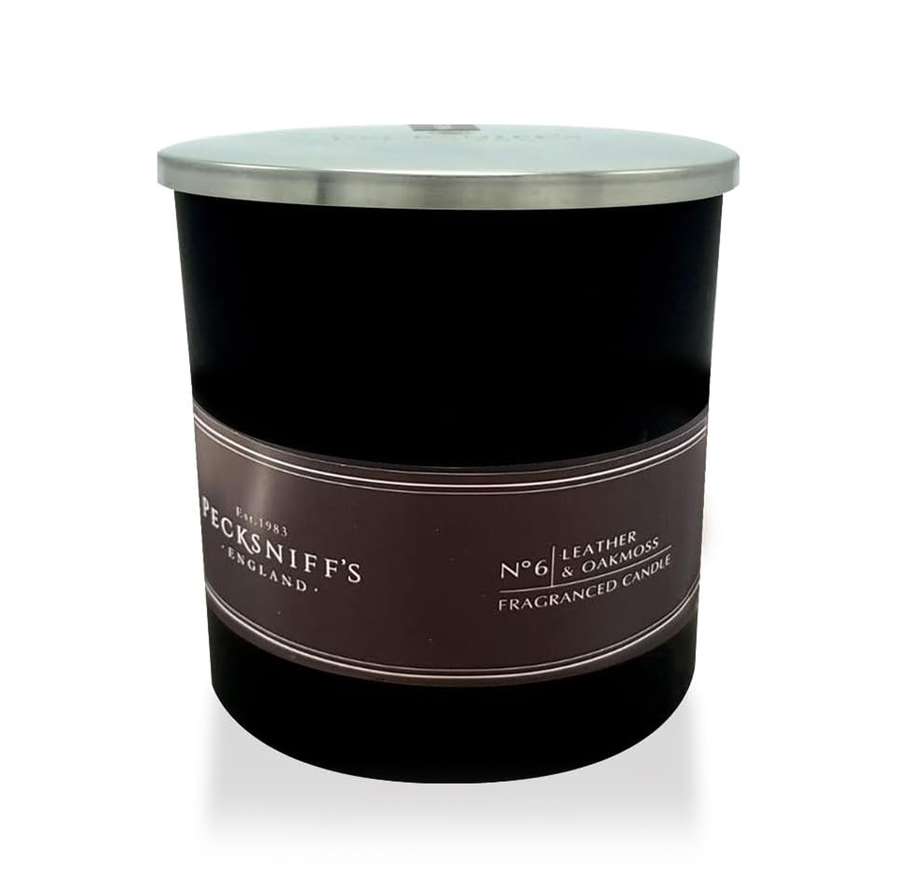 thumbnail video image 2 of Pecksniffs Black Leather & Oakmoss Scented Candle | 1 Wick, 184g/6.49oz, 2 of 8