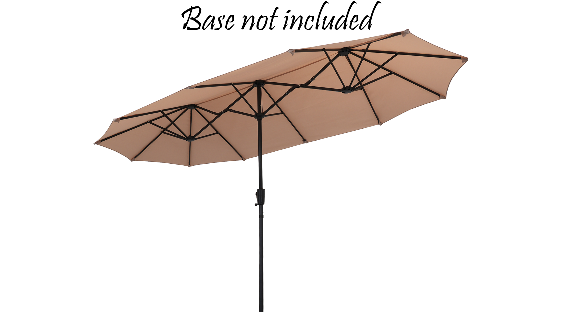 thumbnail video image 2 of Autlaycil 13ft Patio Umbrella,Extra Large Umbrella with Crank, for Outdoor, Market, Beach, Garden, Yard, Party, Beige, 2 of 9