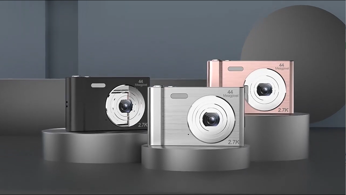 thumbnail video image 2 of VANLOFE Digital Cameras 4K Digital Camera HD Student Campus Home 16x Zoom Travel Camcorder Birthday Gifts For Boys And Girls Silver 48MP+16G SD, 2 of 9