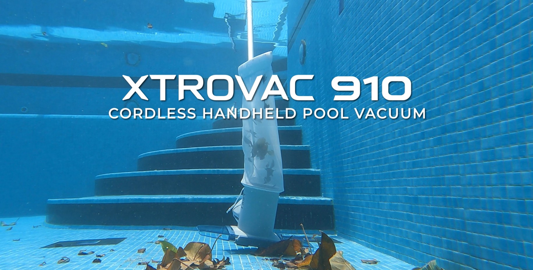 KOKIDO XTROVAC 910 Rechargeable Pool Vacuum, 8X Suction, Large Filter ...